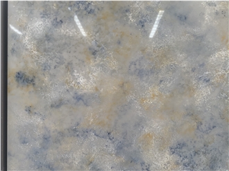 Kungfu Stone Manufacture Blue Onyx Looks Quartz Slabs