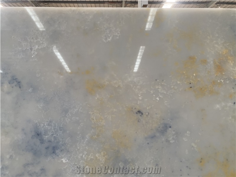 Kungfu Stone Manufacture Blue Onyx Looks Quartz Slabs