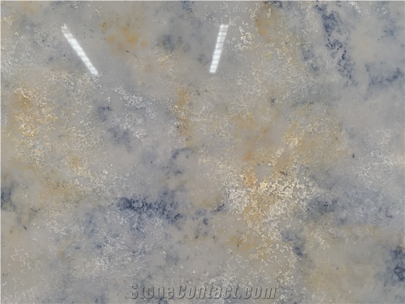 Kungfu Stone Manufacture Blue Onyx Looks Quartz Slabs