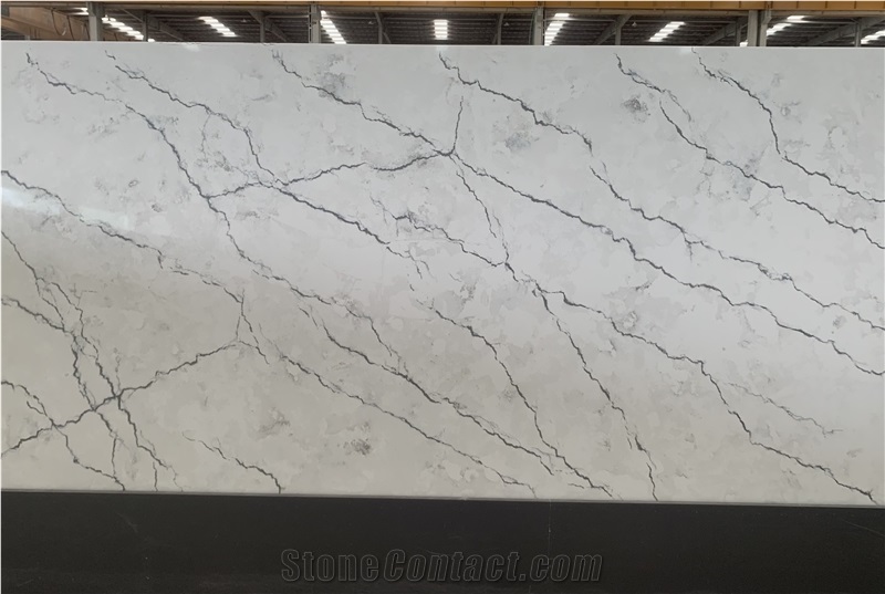 Kungfu Stone Supply Black Veins Calacatta Quartz Slabs