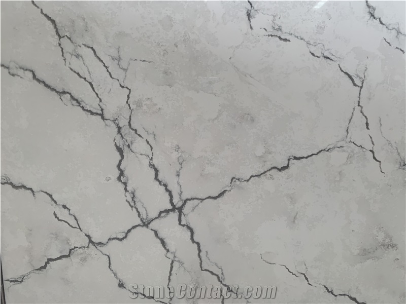 Kungfu Stone Supply Black Veins Calacatta Quartz Slabs