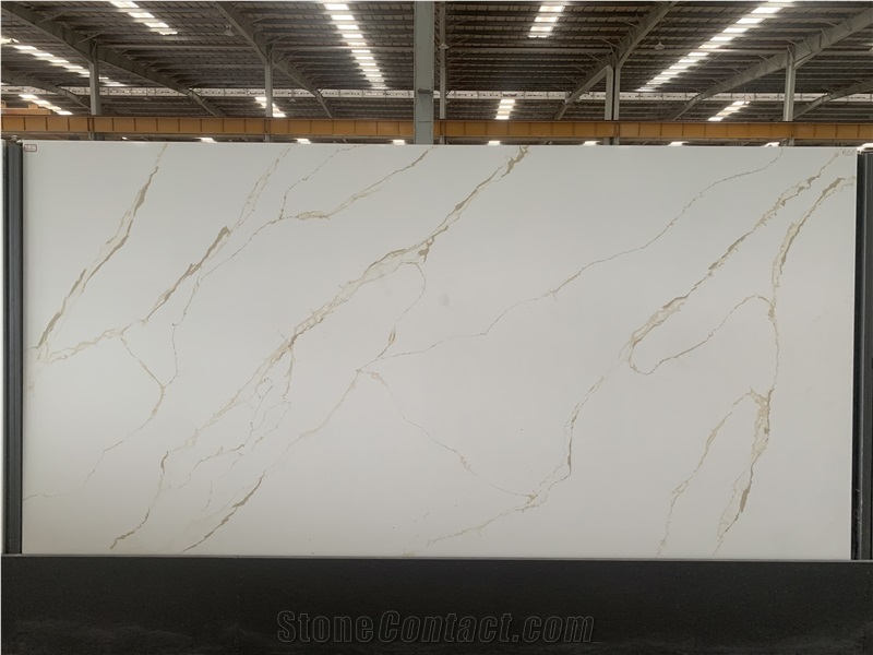 Kungfu Stone Supply Calacata Dundee Gold Quartz Slabs
