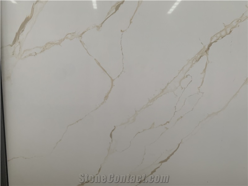 Kungfu Stone Supply Calacata Dundee Gold Quartz Slabs