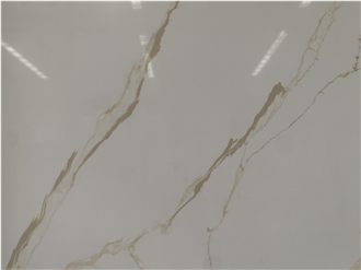 Kungfu Stone Supply Calacata Dundee Gold Quartz Slabs