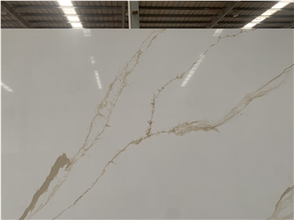 Kungfu Stone Supply Calacata Dundee Gold Quartz Slabs