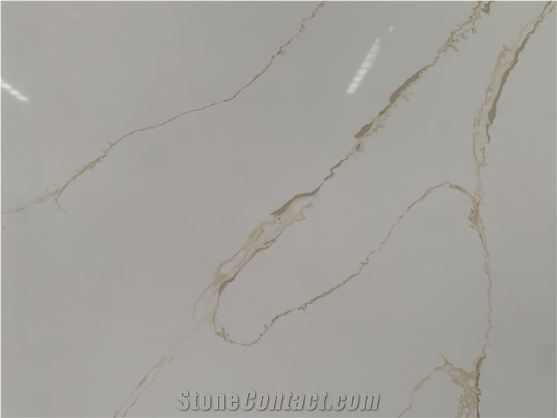 Kungfu Stone Supply Calacata Dundee Gold Quartz Slabs