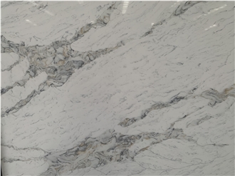 Kungfu Stone Supply Calacatta Fan White Quartz Slabs