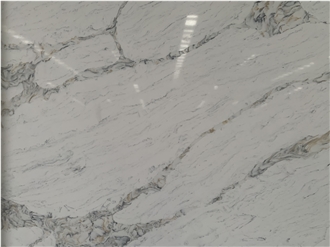 Kungfu Stone Supply Calacatta Fan White Quartz Slabs