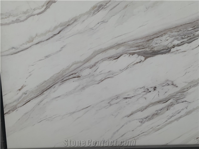 Kungfu Stone Supply Calacatta Win White Quartz Slabs