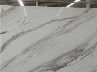 Kungfu Stone Supply Calacatta Win White Quartz Slabs