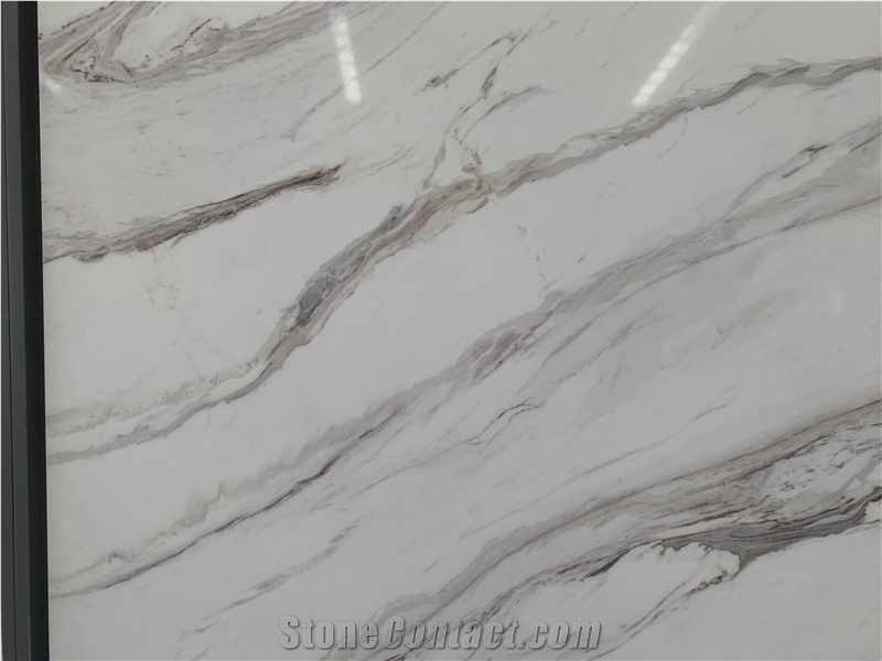Kungfu Stone Supply Calacatta Win White Quartz Slabs