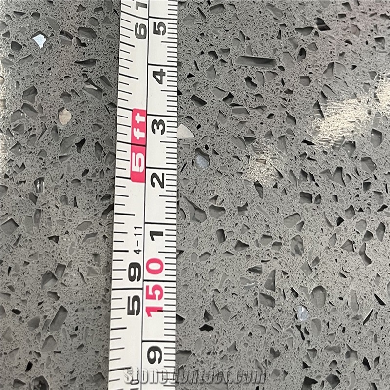 Kungfu Stone Supply Stellar Grey Quartz Slabs Wholesale