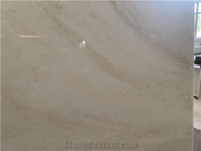 Kungfu Stone Travertine Looks Beige Quartz Slabs