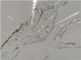 Kungfu Stone Wholesale Calacatta Espuela Gold Quartz Slabs