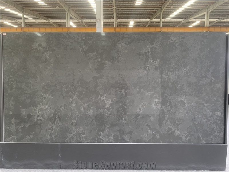 Kungfu Stone Wholesale Gray Concrete Quartz Slabs