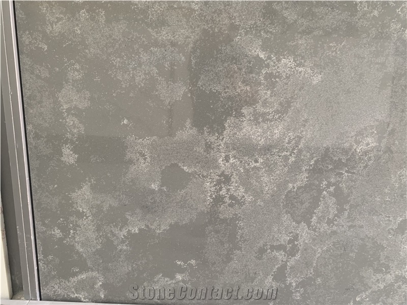 Kungfu Stone Wholesale Gray Concrete Quartz Slabs