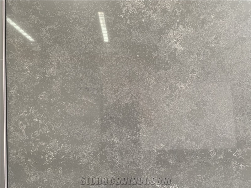 Kungfu Stone Wholesale Gray Concrete Quartz Slabs