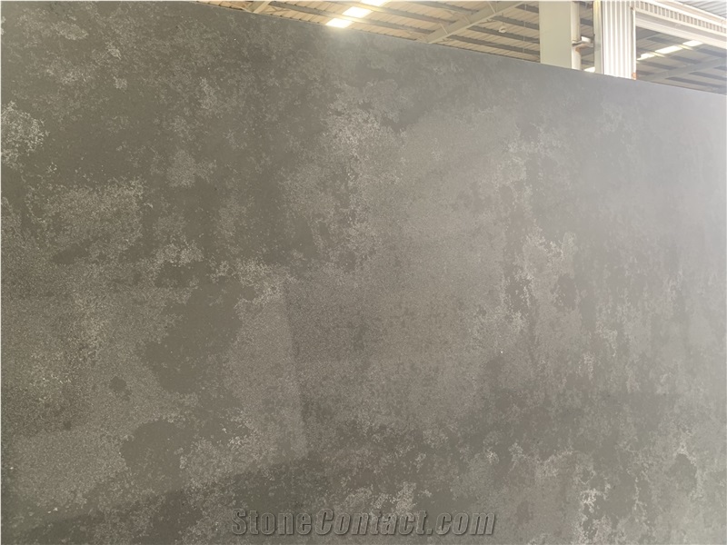 Kungfu Stone Wholesale Gray Concrete Quartz Slabs