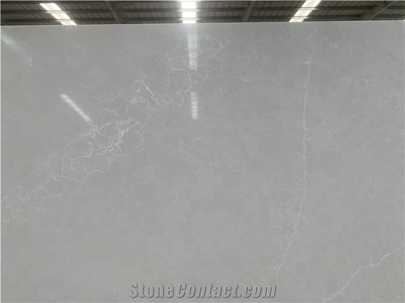 Light Grey Onyx Looks Artificial Stone Quartz Slabs