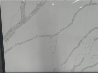 White Calacatta Laza Quartz Slabs From KUNGFU STONE