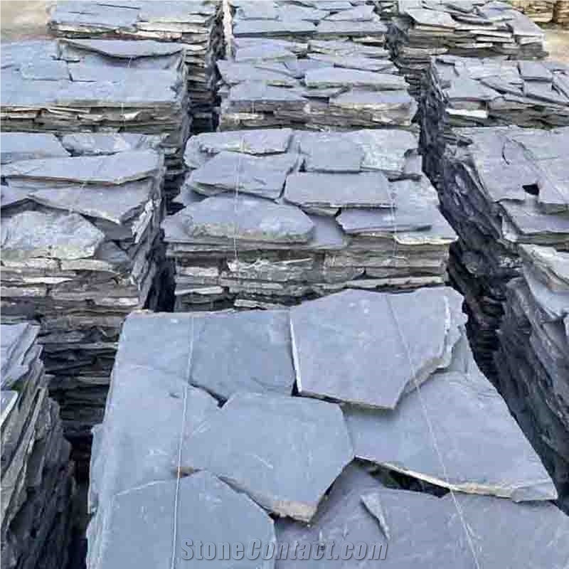 Granite Flagstone Natural Stone Paver Tiles, Irregular Wall Cladding