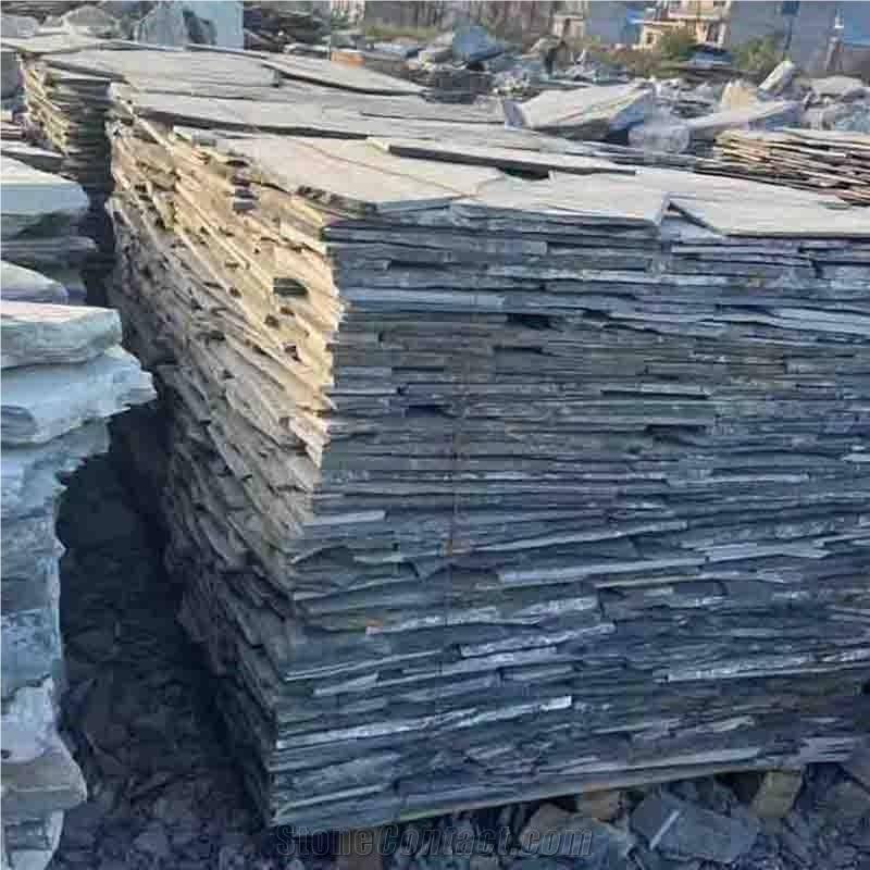 Granite Flagstone Natural Stone Paver Tiles, Irregular Wall Cladding