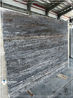 Dark Silver Travertine Slabs