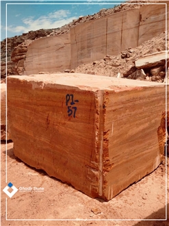 Iran Red Travertine Stone Blocks
