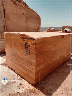 Iran Red Travertine Stone Blocks