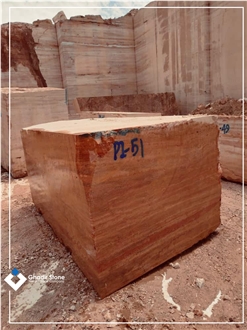 Iran Red Travertine Stone Blocks