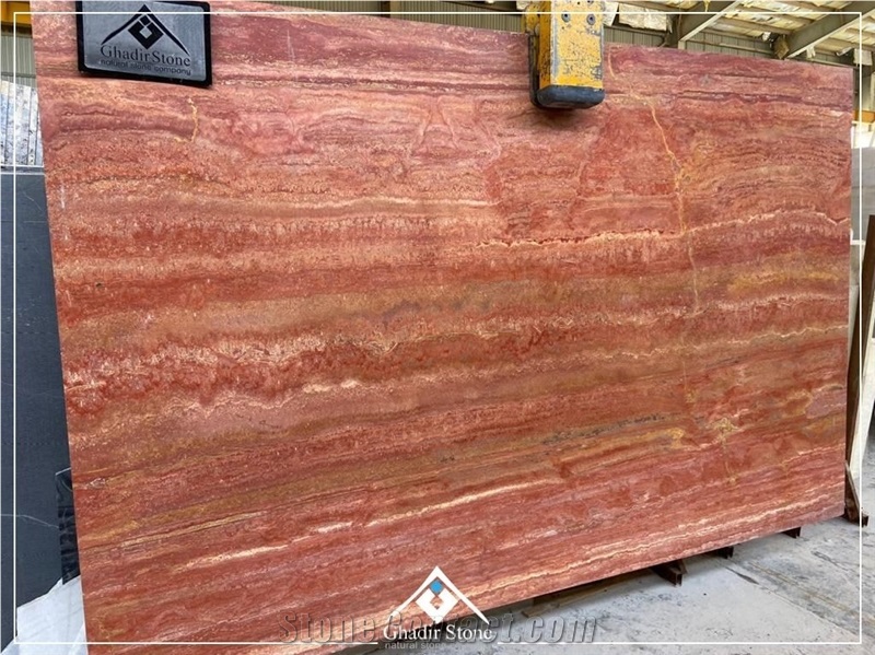Red Travertine Slabs