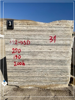 Smoky Silver Travertine Blocks