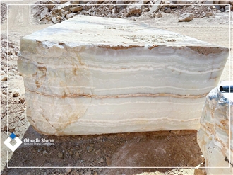 White Onyx With Black Lines Blocks