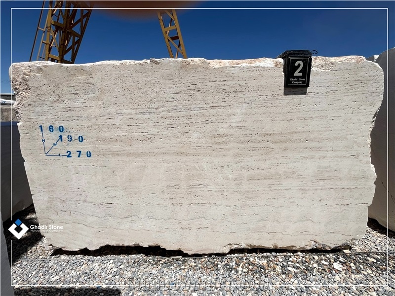 White Travertine Blocks