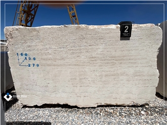 White Travertine Blocks