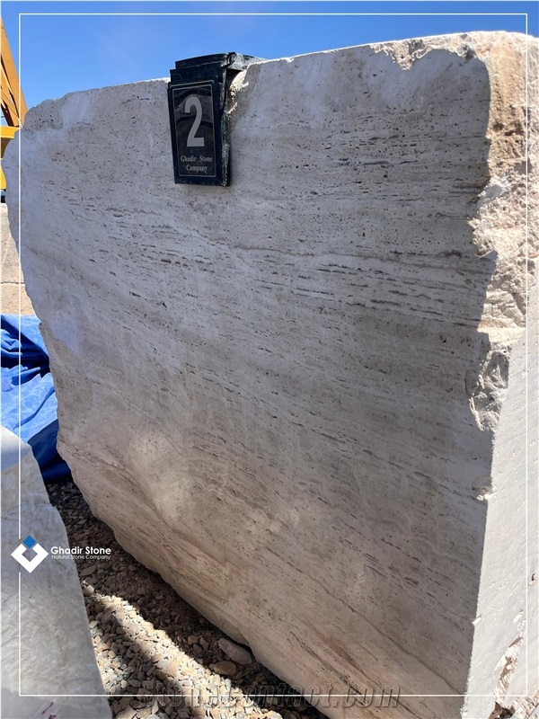 White Travertine Blocks