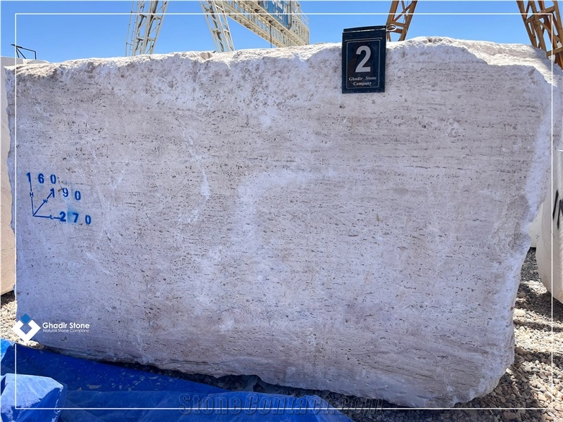 White Travertine Blocks