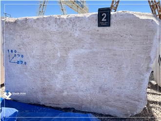 White Travertine Blocks