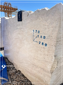 White Travertine Blocks