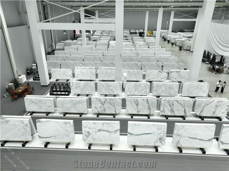 Bianco Calacatta Marble Elegance Slabs Tiles