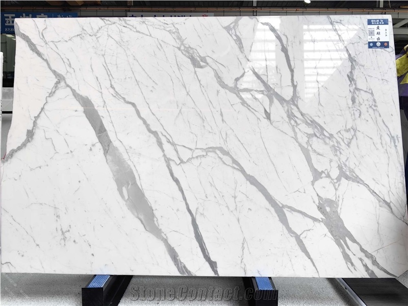Bianco Calacatta Marble Elegance Slabs Tiles