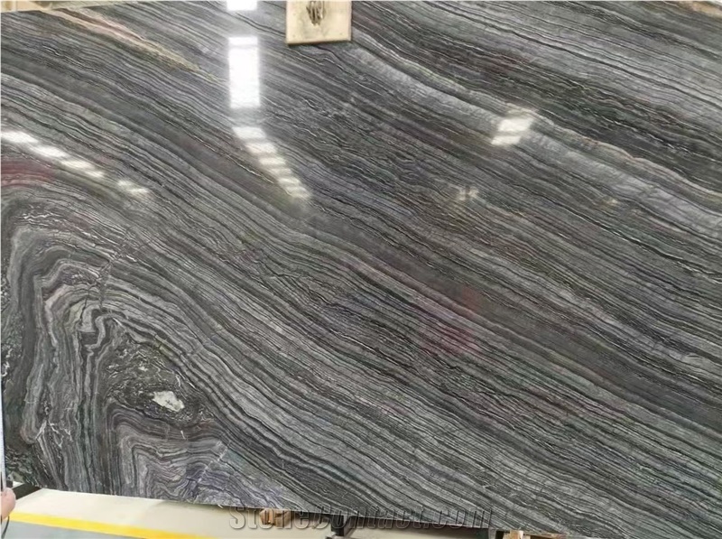Black Wooden Marble Slabs Tiles