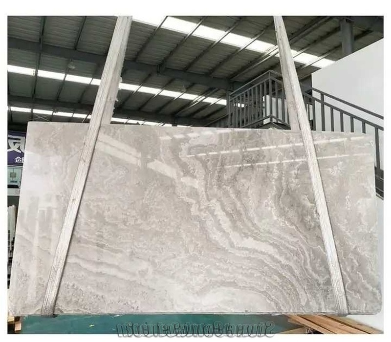 Chenille White Marble Elegant Wood Grain Slabs Tiles