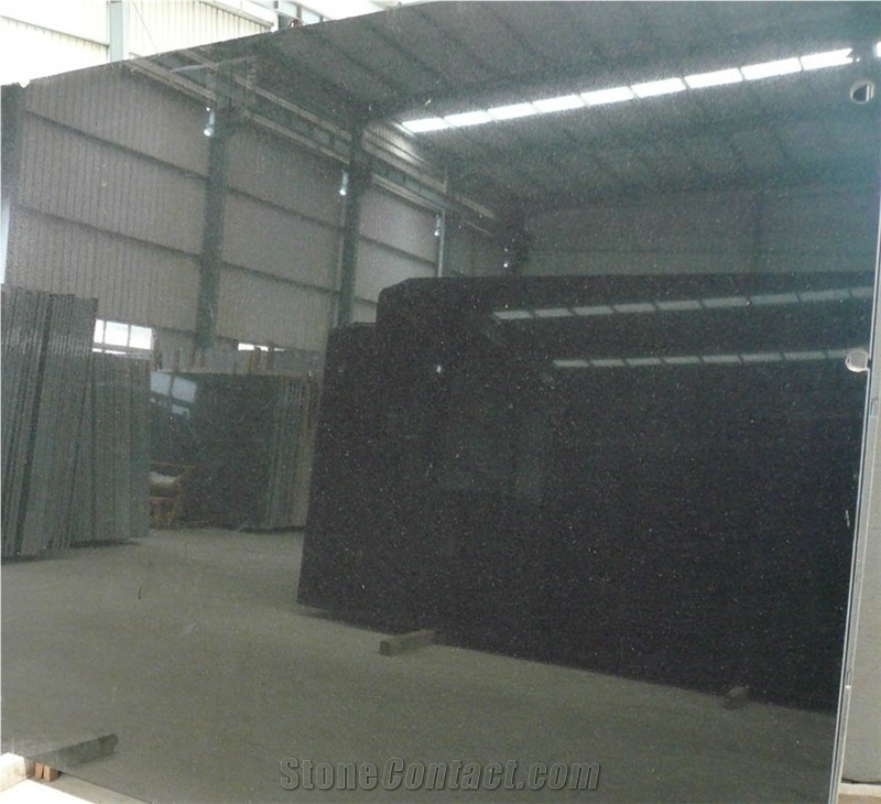 Good Quality Black Galaxy Granite Slabs