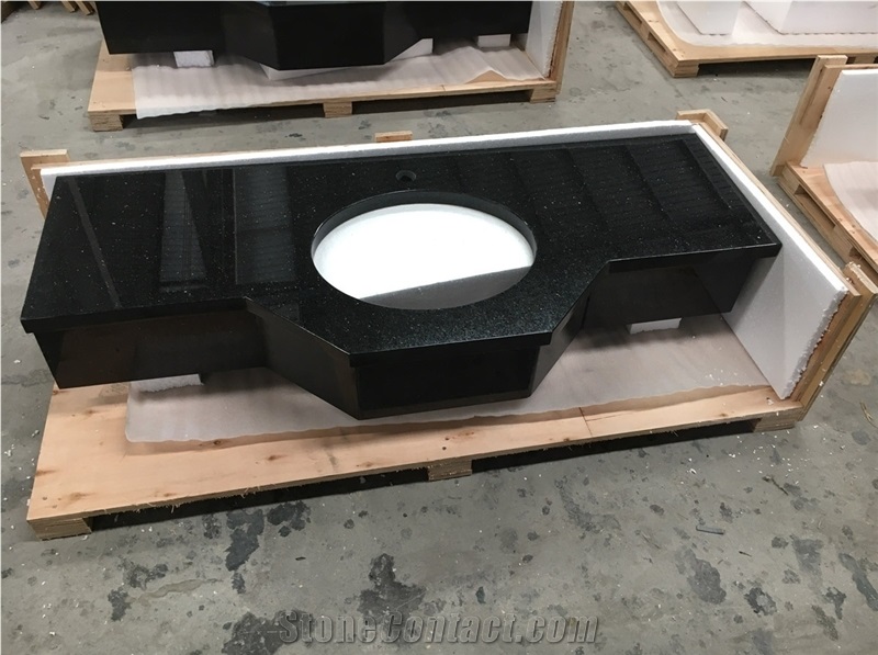 Good Quality Black Galaxy Granite Slabs