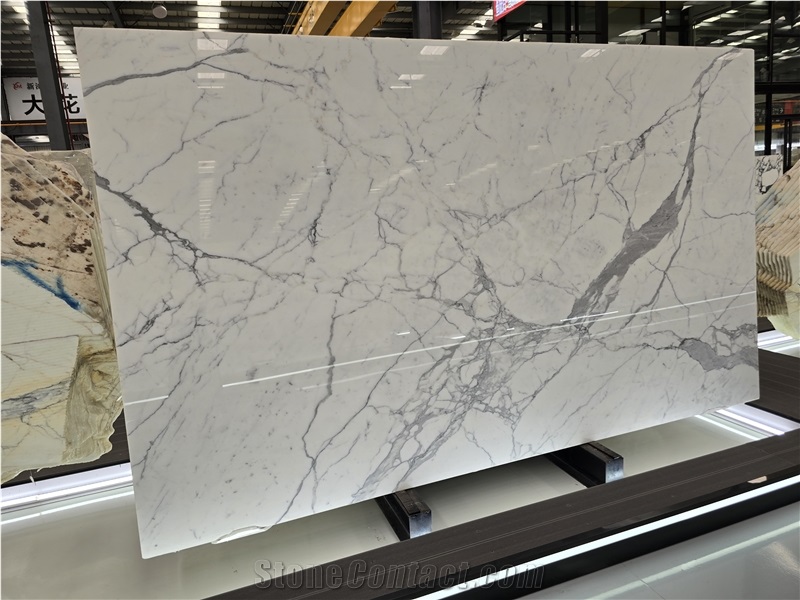 High Quality Bianco Calacatta White Marble Slabs