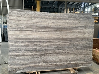 Roman Silver Travertine Elegance Slabs Tiles