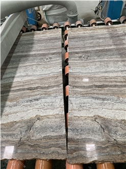 Roman Silver Travertine Elegance Slabs Tiles