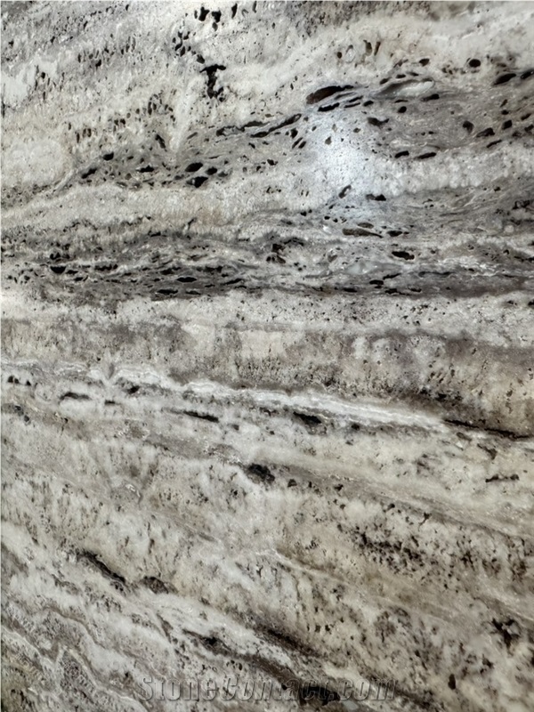 Roman Silver Travertine Elegance Slabs Tiles