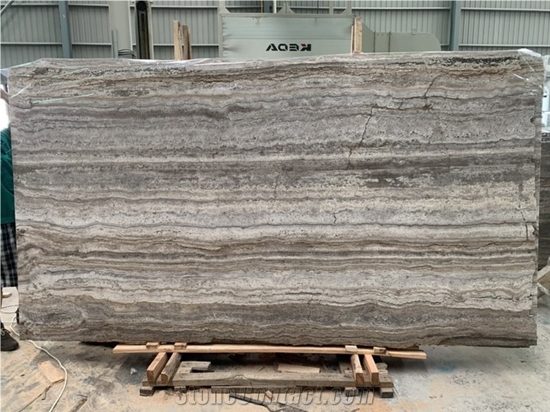 Roman Silver Travertine Elegance Slabs Tiles